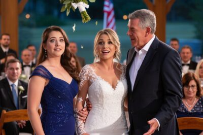 “How are you still alive?” my dad blurted as I walked into my sister’s wedding. The room held its breath—forks stiff, whispers hushed, even the band let the Etta James song hang in the air like a question. Dad’s smile dropped like a stop sign. He never got over the harsh truth, and what he said next froze the room.